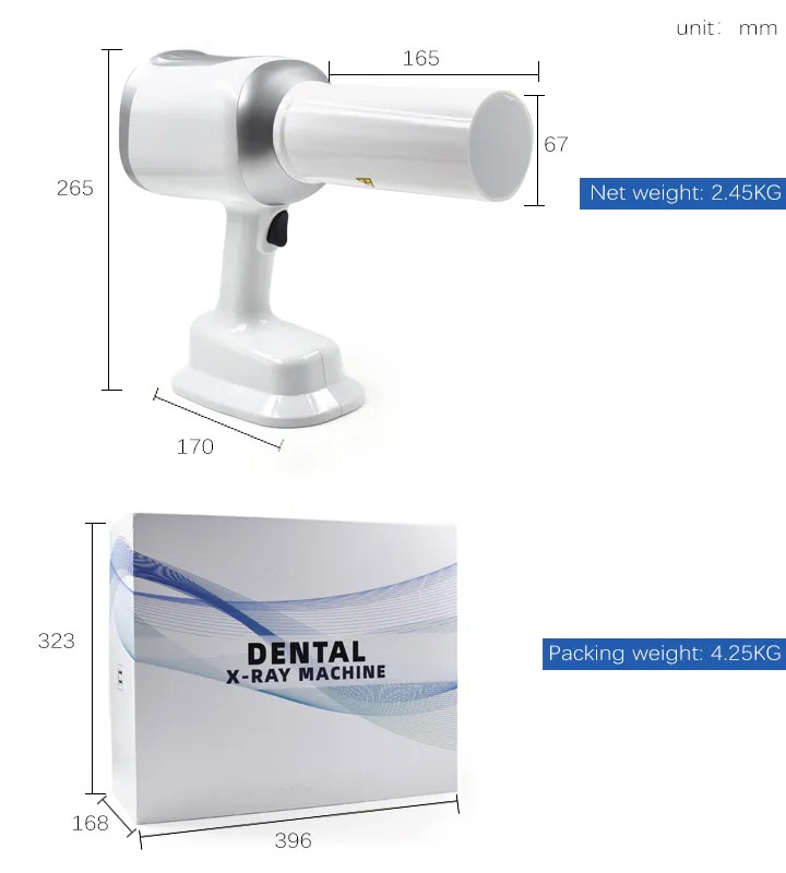 Portable Digital Dental X Ray Machine RV210-RG with Remote Control and Protective Shield